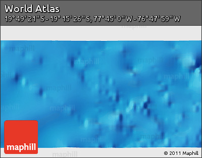 Physical 3D Map of the Area around 19° 32' 24" S, 77° 16' 30" W