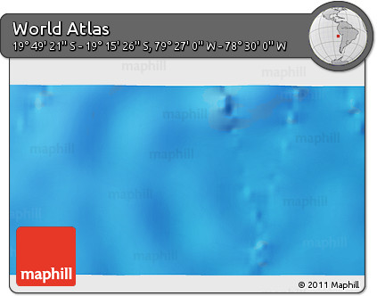 Physical 3D Map of the Area around 19° 32' 24" S, 78° 58' 29" W