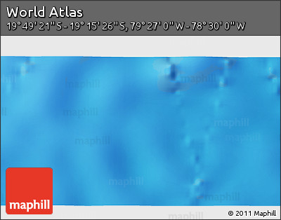 Physical 3D Map of the Area around 19° 32' 24" S, 78° 58' 29" W