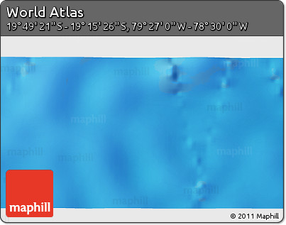 Physical 3D Map of the Area around 19° 32' 24" S, 78° 58' 29" W