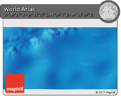Physical 3D Map of the Area around 19° 32' 24" S, 79° 7' 30" E