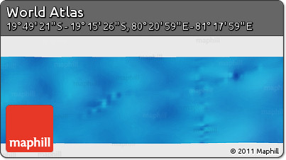 Physical Panoramic Map of the Area around 19° 32' 24" S, 80° 49' 29" E