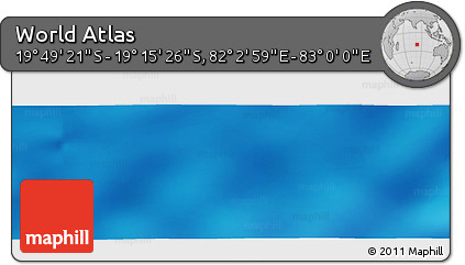 Physical Panoramic Map of the Area around 19° 32' 24" S, 82° 31' 30" E