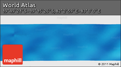 Physical Panoramic Map of the Area around 19° 32' 24" S, 82° 31' 30" E