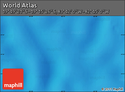 Shaded Relief Map of the Area around 19° 32' 24" S, 83° 13' 29" W