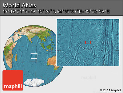 Satellite Location Map of the Area around 19° 32' 24" S, 85° 4' 29" E