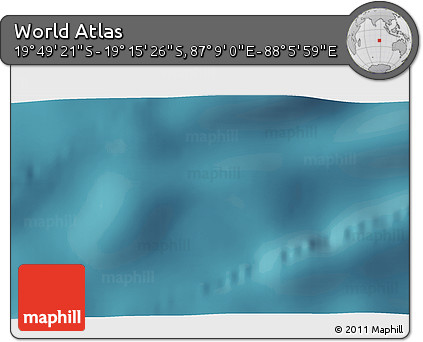 Satellite 3D Map of the Area around 19° 32' 24" S, 87° 37' 30" E