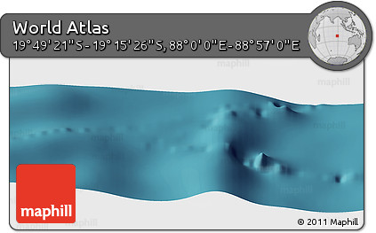 Satellite Panoramic Map of the Area around 19° 32' 24" S, 88° 28' 29" E