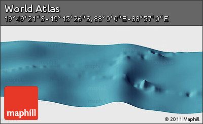 Satellite Panoramic Map of the Area around 19° 32' 24" S, 88° 28' 29" E