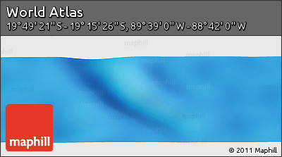 Shaded Relief Panoramic Map of the Area around 19° 32' 24" S, 89° 10' 30" W