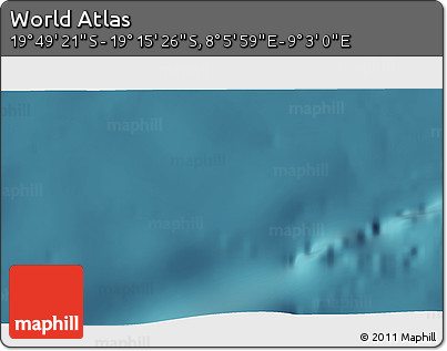 Satellite 3D Map of the Area around 19° 32' 24" S, 8° 34' 29" E