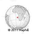 Outline Map of the Area around 19° 32' 24" S, 8° 34' 29" E, rectangular outline