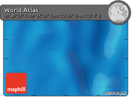 Physical Map of the Area around 19° 32' 24" S, 91° 1' 30" E