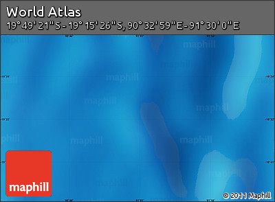 Physical Map of the Area around 19° 32' 24" S, 91° 1' 30" E