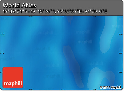 Physical Map of the Area around 19° 32' 24" S, 91° 1' 30" E