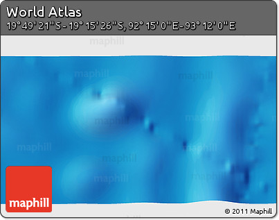 Physical 3D Map of the Area around 19° 32' 24" S, 92° 43' 29" E