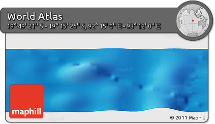 Physical Panoramic Map of the Area around 19° 32' 24" S, 92° 43' 29" E
