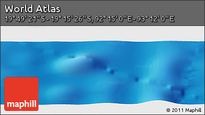 Physical Panoramic Map of the Area around 19° 32' 24" S, 92° 43' 29" E