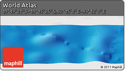 Physical Panoramic Map of the Area around 19° 32' 24" S, 92° 43' 29" E