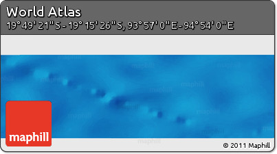 Shaded Relief Panoramic Map of the Area around 19° 32' 24" S, 94° 25' 30" E