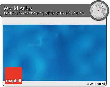 Shaded Relief 3D Map of the Area around 19° 32' 24" S, 96° 7' 30" E