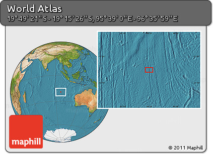 Satellite Location Map of the Area around 19° 32' 24" S, 96° 7' 30" E