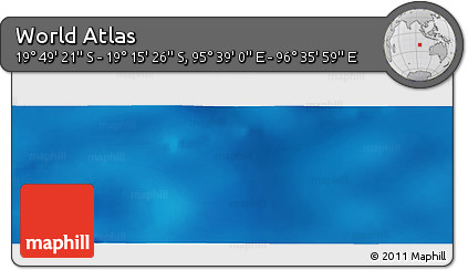 Shaded Relief Panoramic Map of the Area around 19° 32' 24" S, 96° 7' 30" E