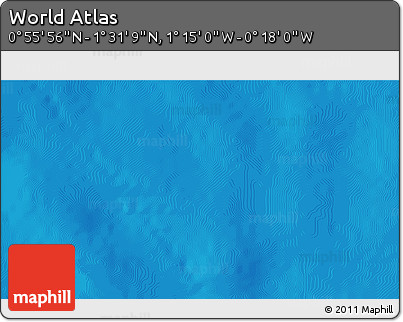Physical 3D Map of the Area around 1° 13' 33" N, 0° 46' 30" W