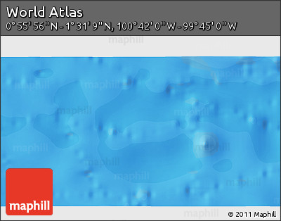 Political 3D Map of the Area around 1° 13' 33" N, 100° 13' 29" W