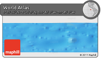 Shaded Relief Panoramic Map of the Area around 1° 13' 33" N, 100° 13' 29" W