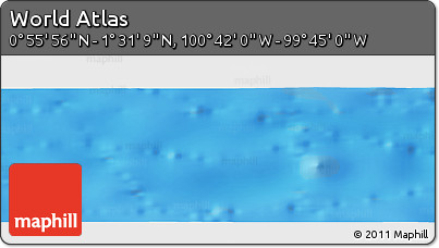 Shaded Relief Panoramic Map of the Area around 1° 13' 33" N, 100° 13' 29" W