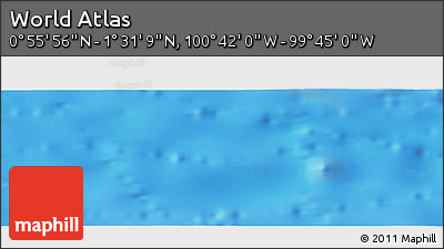 Shaded Relief Panoramic Map of the Area around 1° 13' 33" N, 100° 13' 29" W