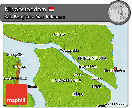 Physical 3D Map of Nipahsiandam