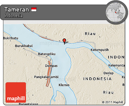 Shaded Relief 3D Map of Tameran