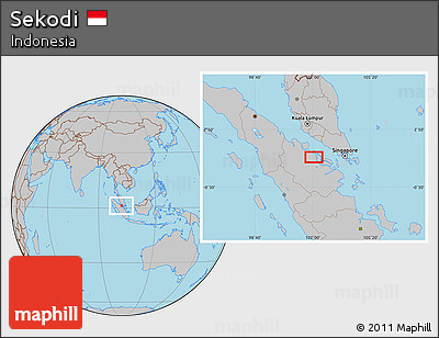 Gray Location Map of Sekodi