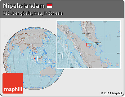 Gray Location Map of Nipahsiandam, hill shading