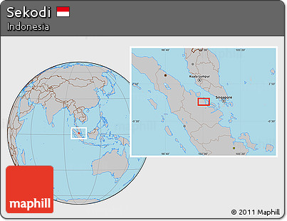 Gray Location Map of Sekodi
