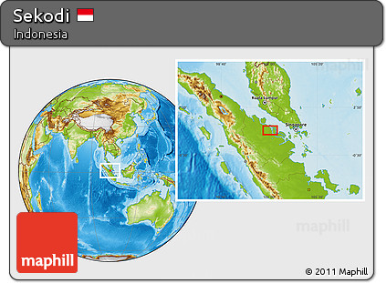 Physical Location Map of Sekodi