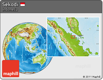Physical Location Map of Sekodi
