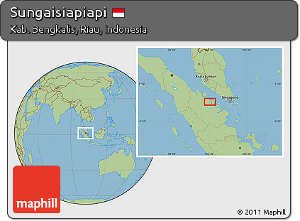Savanna Style Location Map of Sungaisiapiapi