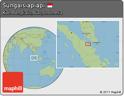 Savanna Style Location Map of Sungaisiapiapi