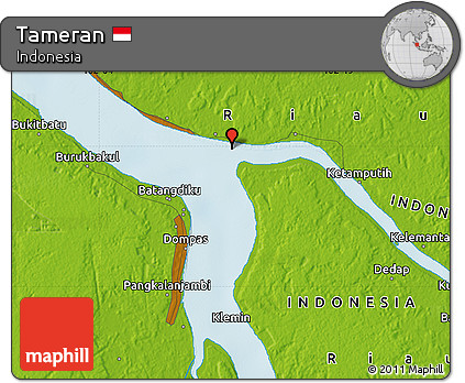 Physical Map of Tameran