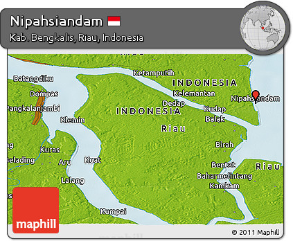 Physical Panoramic Map of Nipahsiandam