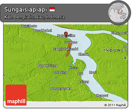 Physical Panoramic Map of Sungaisiapiapi