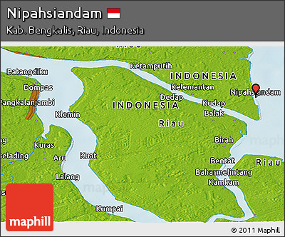 Physical Panoramic Map of Nipahsiandam