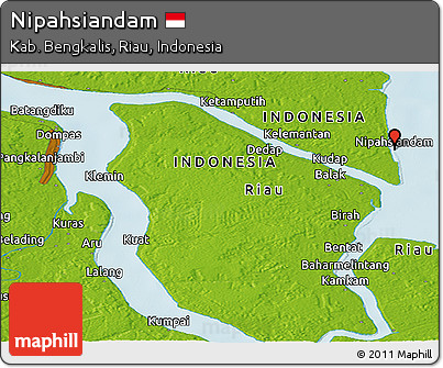 Physical Panoramic Map of Nipahsiandam