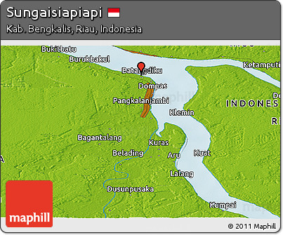 Physical Panoramic Map of Sungaisiapiapi