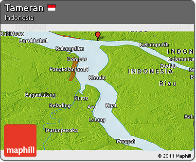 Physical Panoramic Map of Tameran