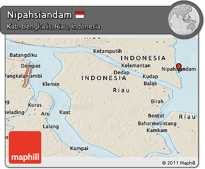 Shaded Relief Panoramic Map of Nipahsiandam