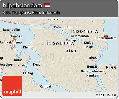 Shaded Relief Panoramic Map of Nipahsiandam